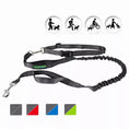 Load image into Gallery viewer, JESPET Hands Free Dog Leash for Running, Walking, Hiking Jogging for Medium & Large Dogs up to 150lbs, Durable Dual Handle Waist Leash with Reflective Bungee and Adjustable Waist