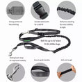 Load image into Gallery viewer, JESPET Hands Free Dog Leash for Running, Walking, Hiking Jogging for Medium & Large Dogs up to 150lbs, Durable Dual Handle Waist Leash with Reflective Bungee and Adjustable Waist