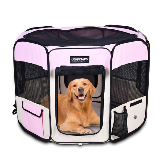 JESPET Pet Dog Playpen for Indoors/Outdoors