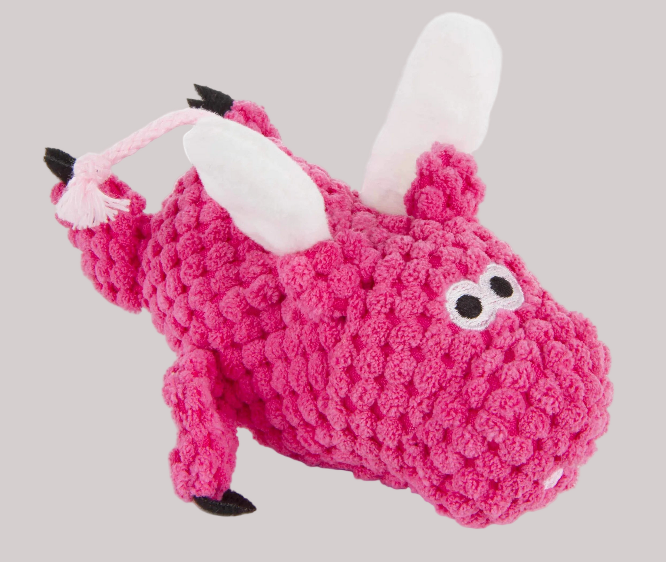goDog Checkers Just For Me Flying Pig Squeaky Plush Dog Toy Mini
