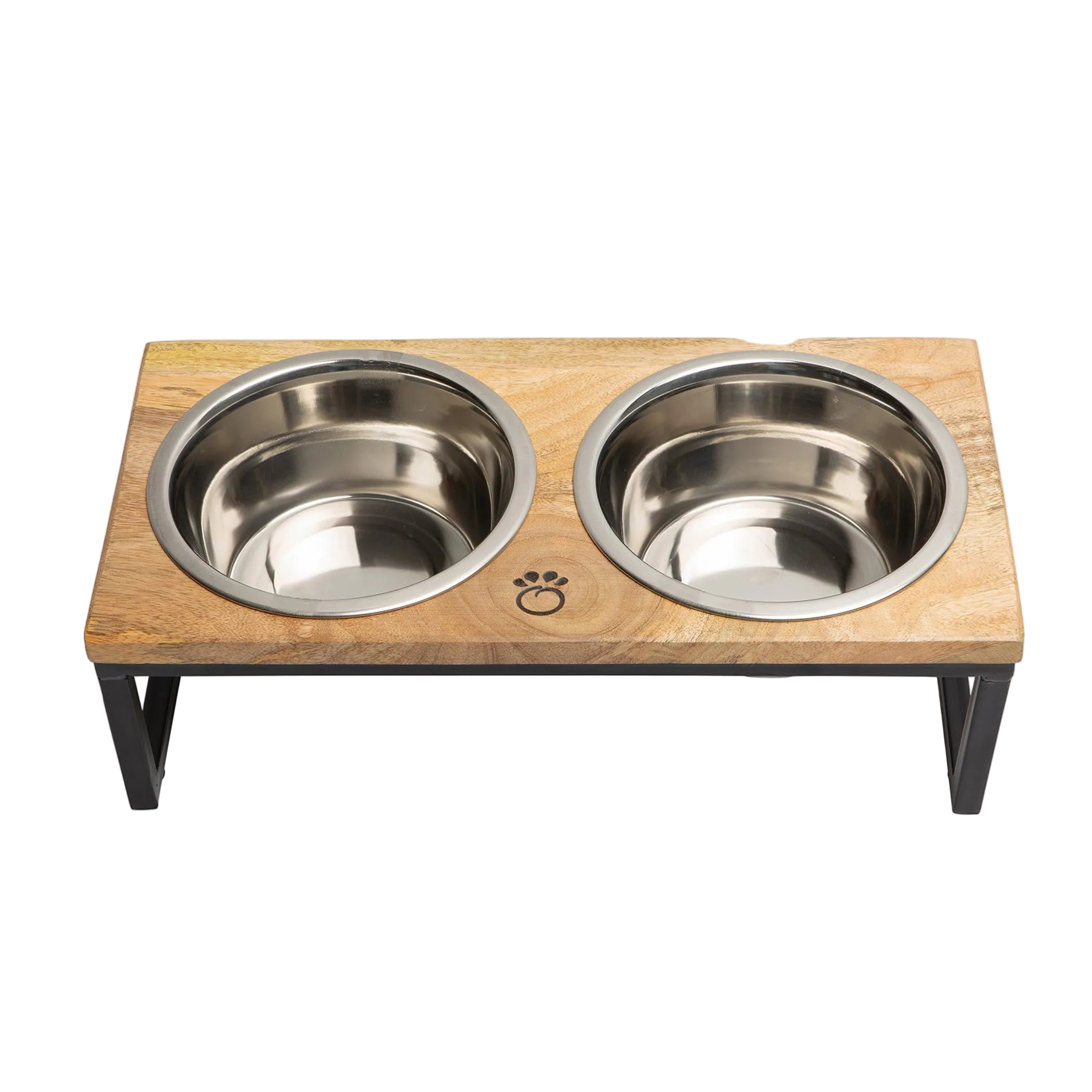 GF Pet Wood & Metal Elevated Feeder