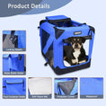 Load image into Gallery viewer, JESPET Soft Pet Crates Kennel, 3 Door Soft Sided Folding Travel Pet Carrier with Straps and Fleece Mat for Dogs, Cats, Rabbits, Indoor/Outdoor Use
