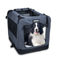 Load image into Gallery viewer, JESPET Soft Pet Crates Kennel, 3 Door Soft Sided Folding Travel Pet Carrier with Straps and Fleece Mat for Dogs, Cats, Rabbits, Indoor/Outdoor Use
