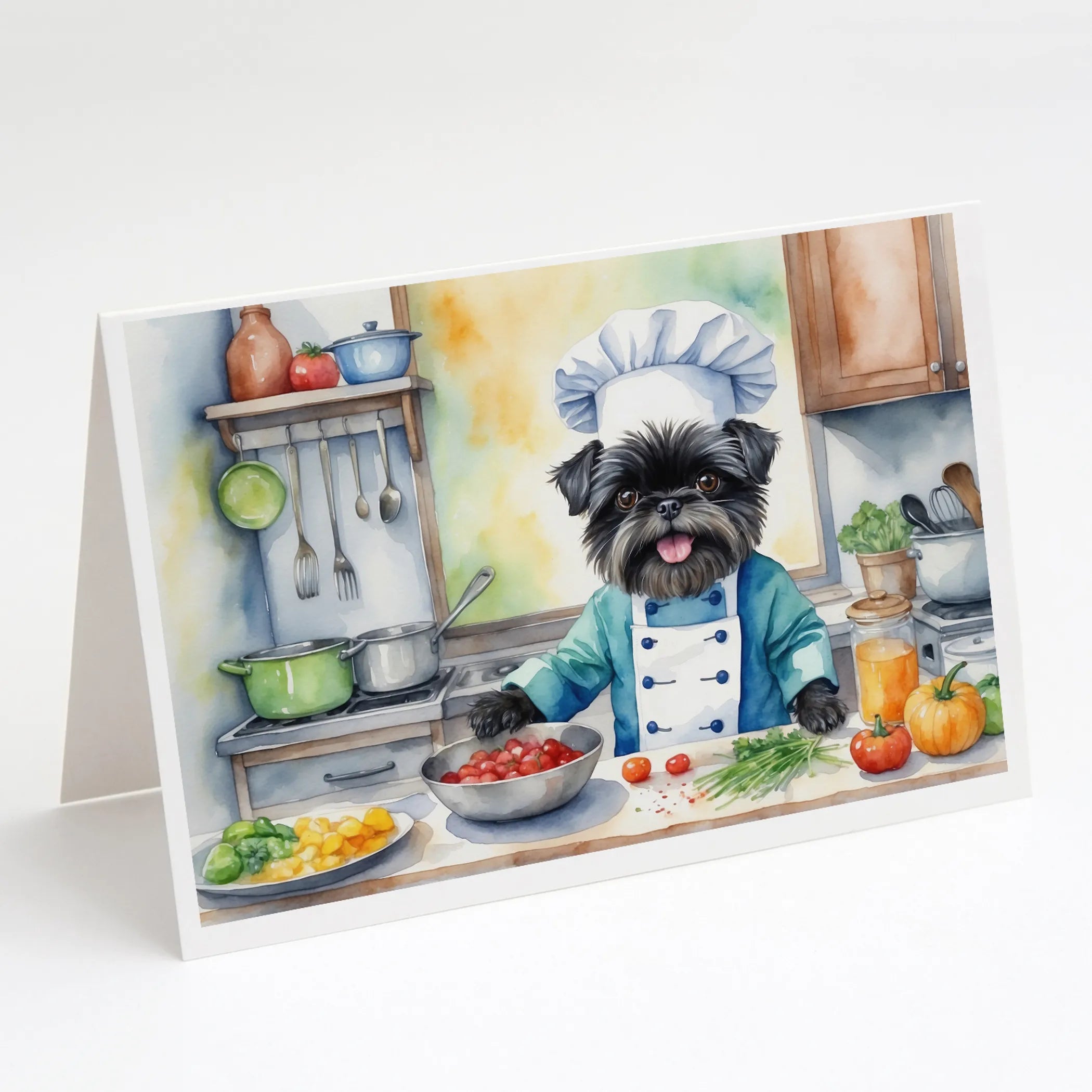 The Dog Chef Greeting Cards  - Size: 5X7 | Pack Of: 8 | Collection name: The dog chef