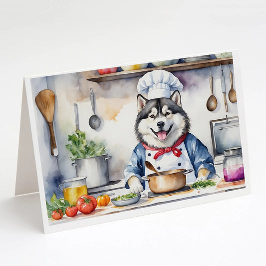 The Dog Chef Greeting Cards  - Size: 5X7 | Pack Of: 8 | Collection name: The dog chef