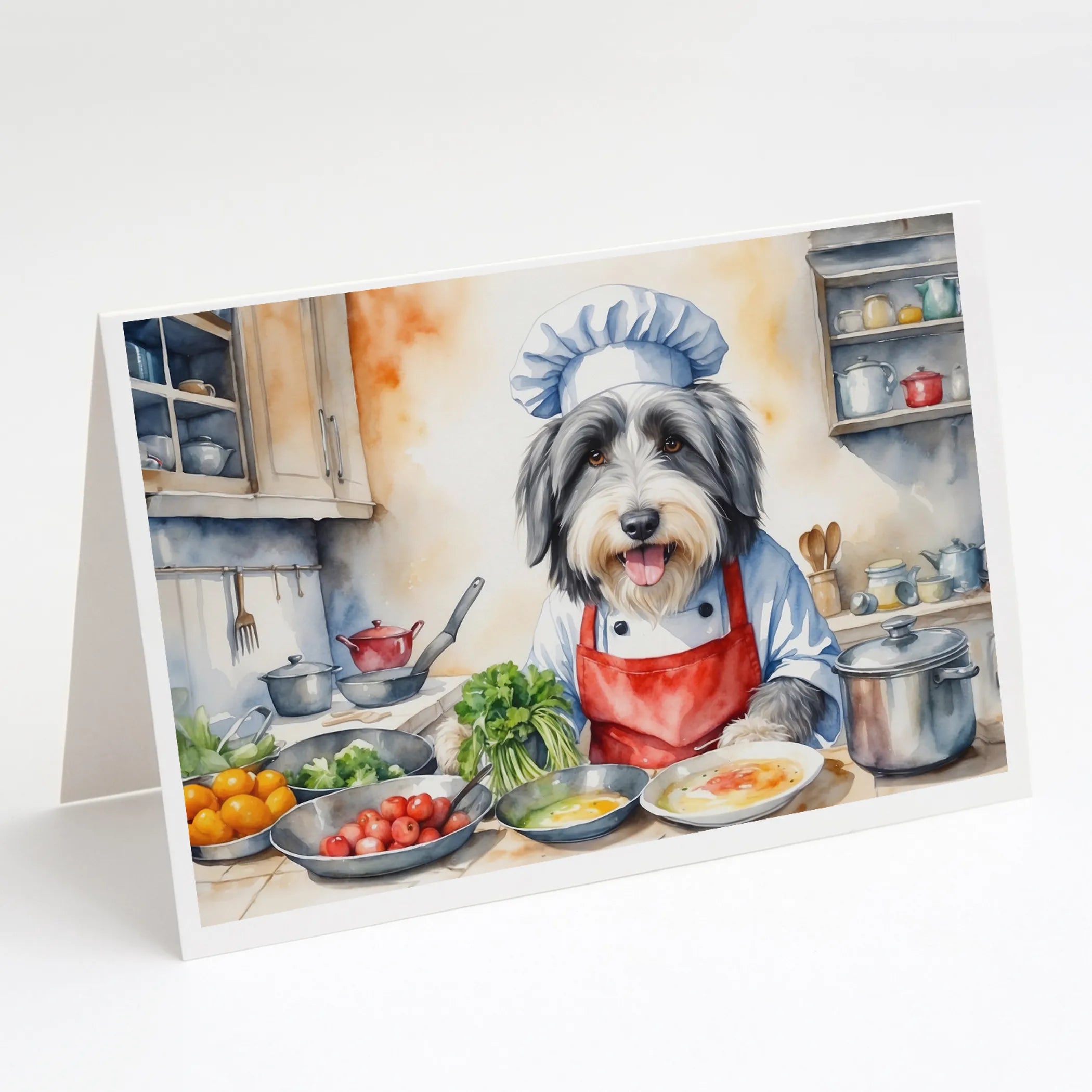 The Dog Chef Greeting Cards  - Size: 5X7 | Pack Of: 8 | Collection name: The dog chef