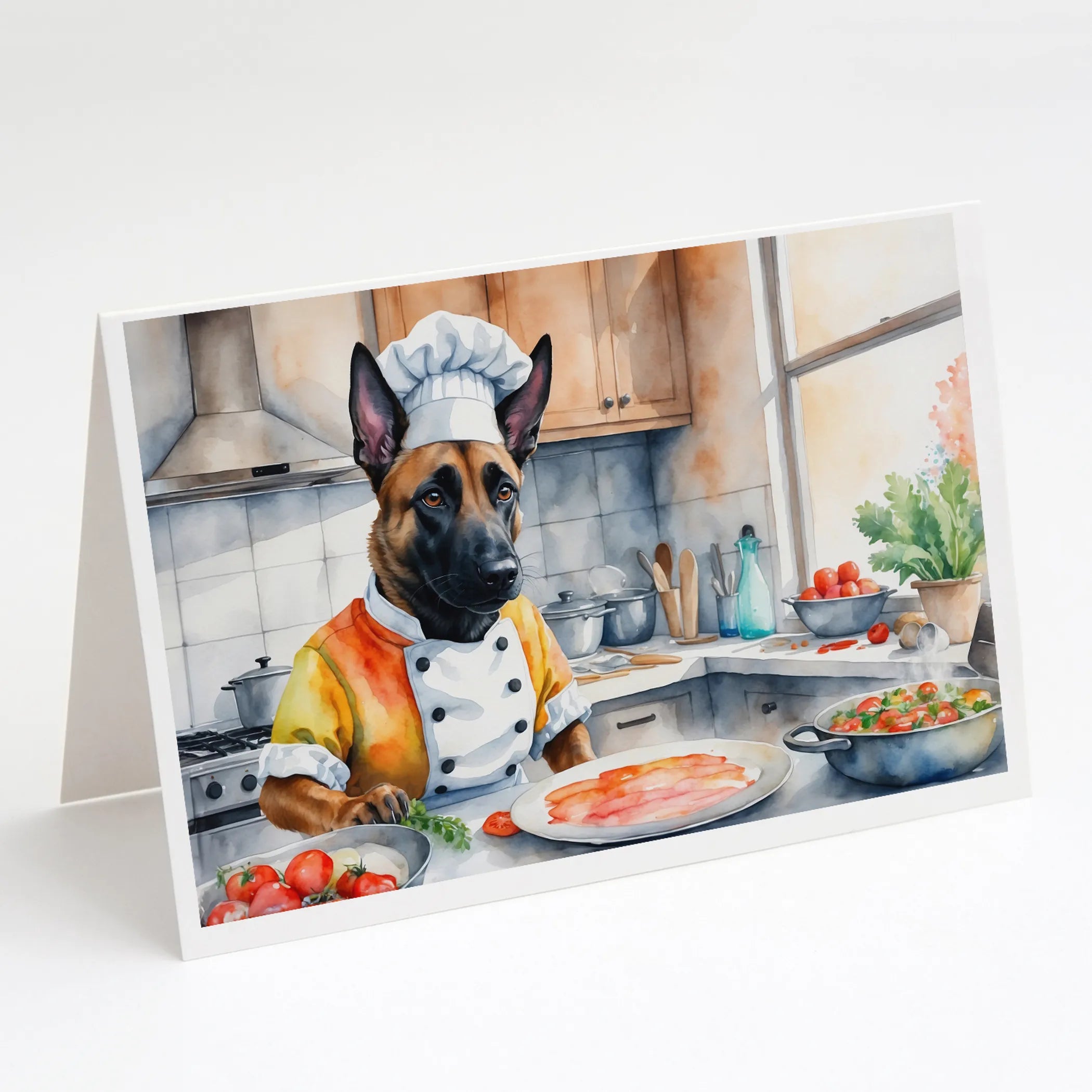 The Dog Chef Greeting Cards  - Size: 5X7 | Pack Of: 8 | Collection name: The dog chef