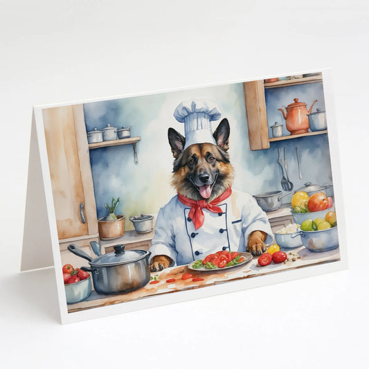 The Dog Chef Greeting Cards  - Size: 5X7 | Pack Of: 8 | Collection name: The dog chef