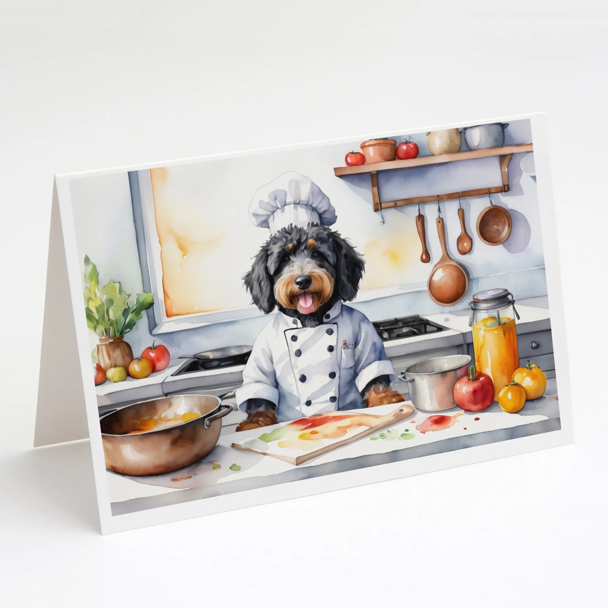 The Dog Chef Greeting Cards  - Size: 5X7 | Pack Of: 8 | Collection name: The dog chef