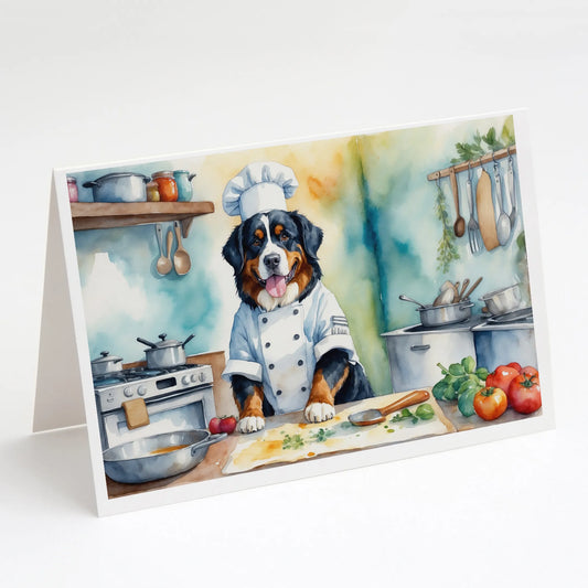 The Dog Chef Greeting Cards  - Size: 5X7 | Pack Of: 8 | Collection name: The dog chef
