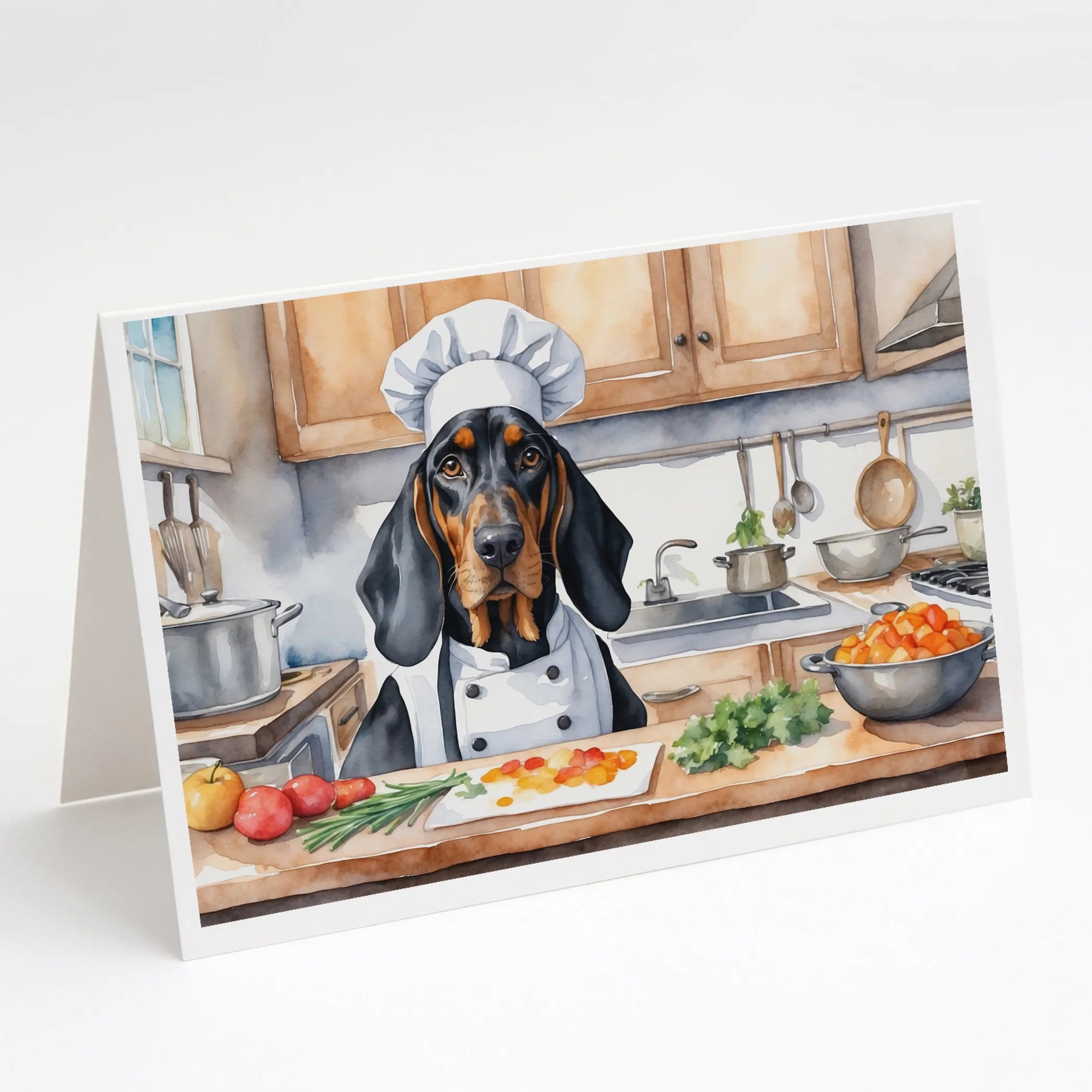 The Dog Chef Greeting Cards  - Size: 5X7 | Pack Of: 8 | Collection name: The dog chef