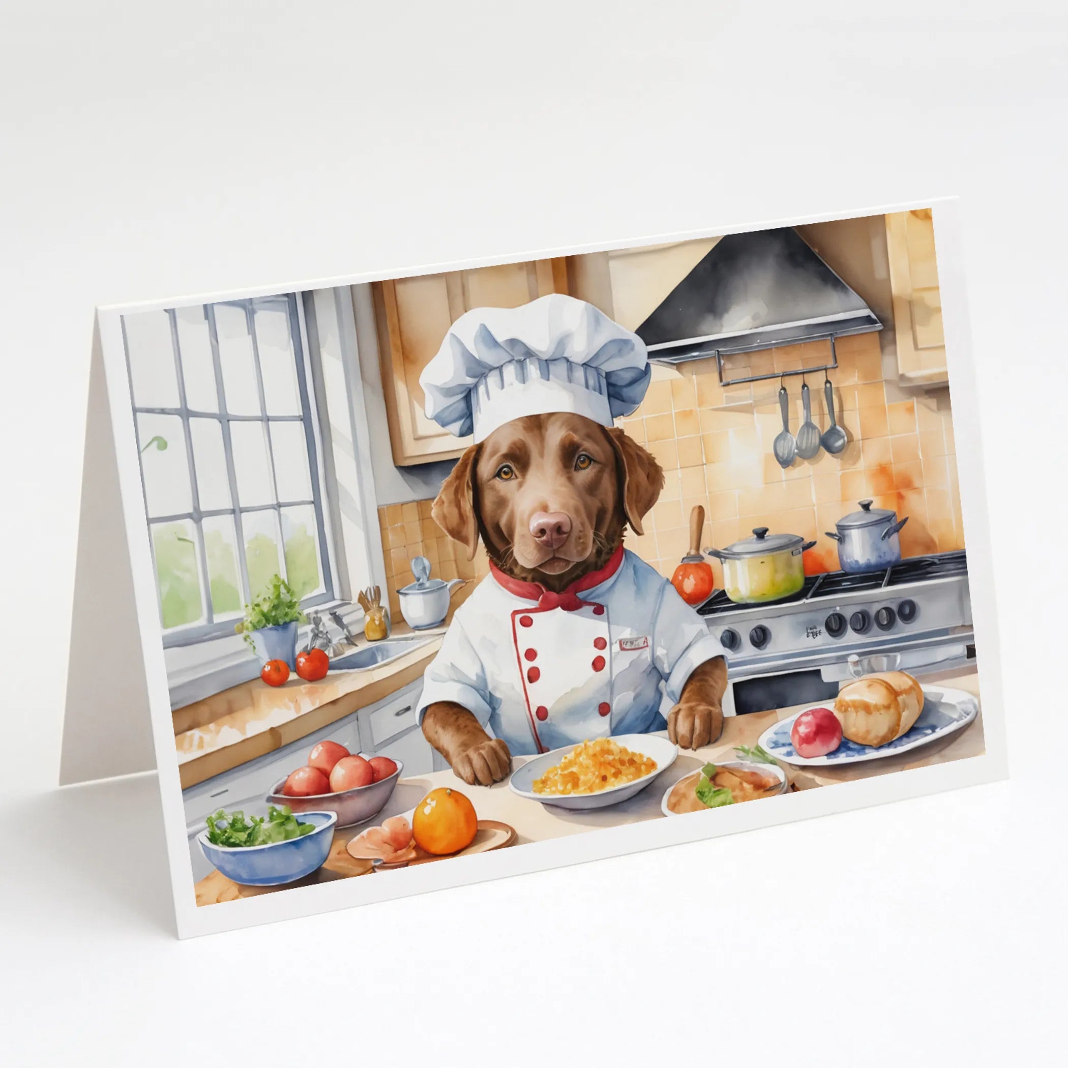 The Dog Chef Greeting Cards  - Size: 5X7 | Pack Of: 8 | Collection name: The dog chef