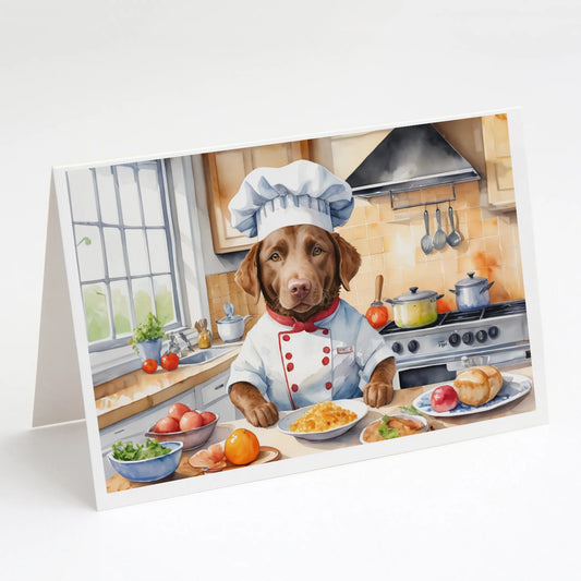 The Dog Chef Greeting Cards  - Size: 5X7 | Pack Of: 8 | Collection name: The dog chef