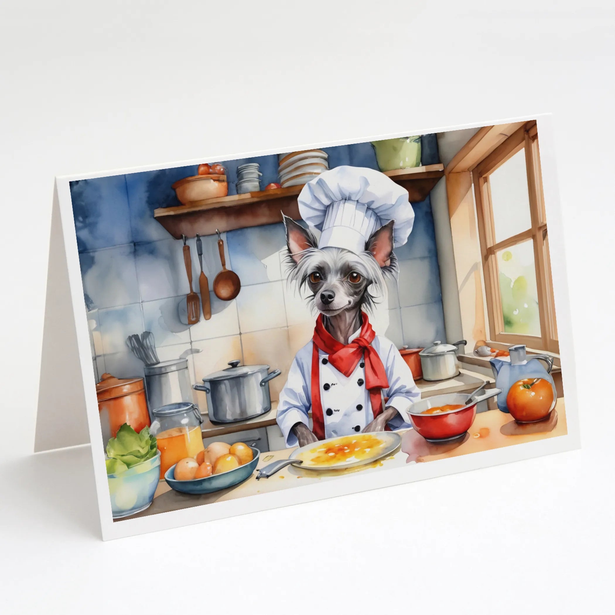 The Dog Chef Greeting Cards  - Size: 5X7 | Pack Of: 8 | Collection name: The dog chef