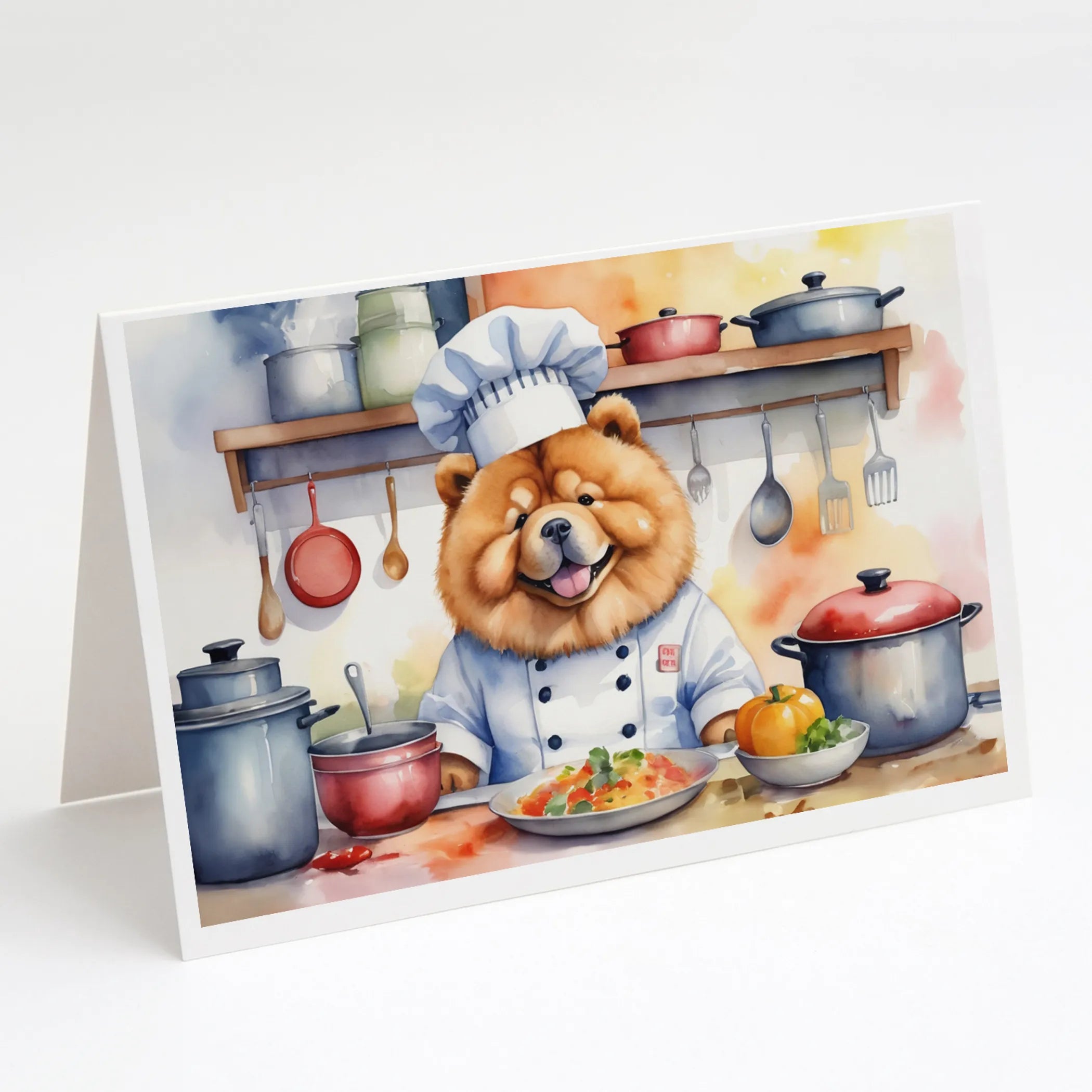 The Dog Chef Greeting Cards  - Size: 5X7 | Pack Of: 8 | Collection name: The dog chef