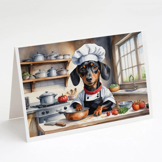 The Dog Chef Greeting Cards  - Size: 5X7 | Pack Of: 8 | Collection name: The dog chef