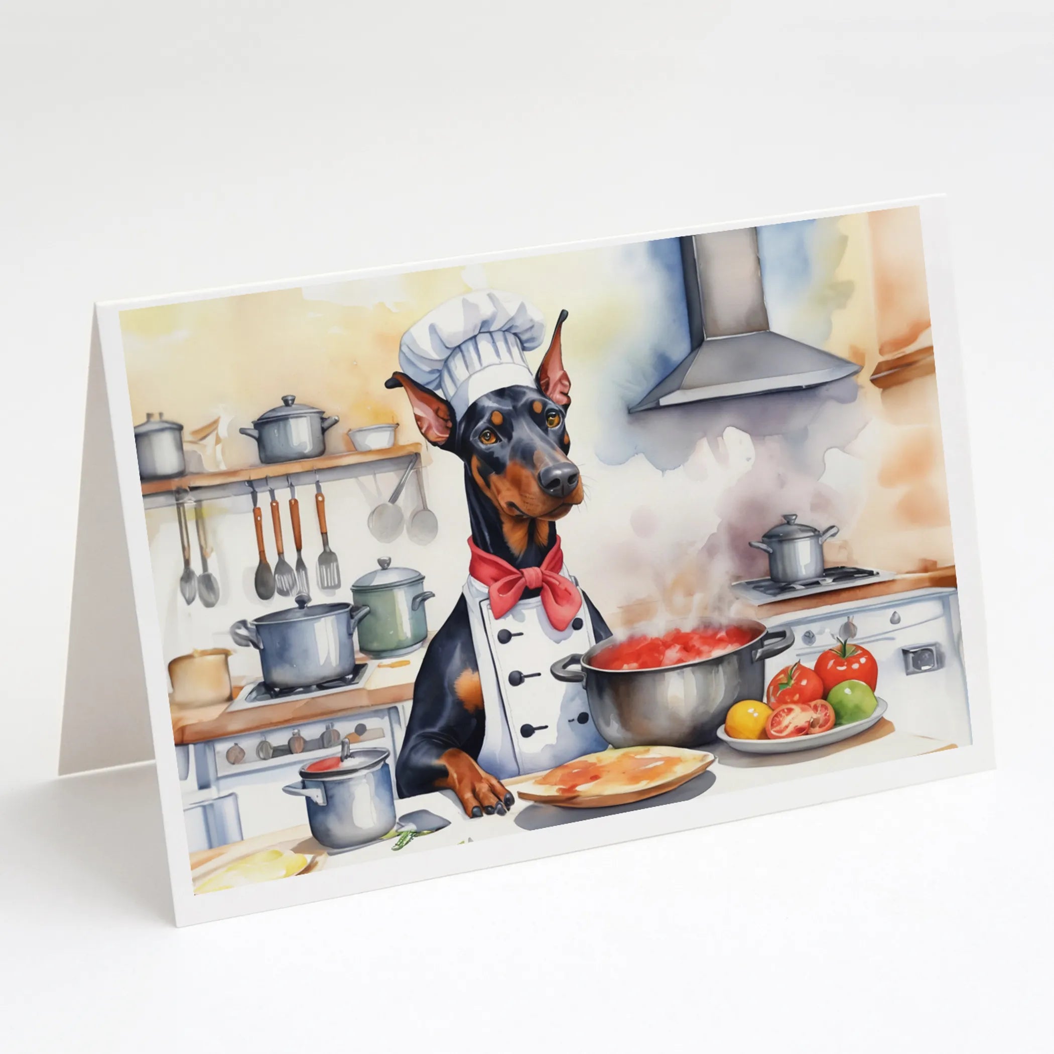 The Dog Chef Greeting Cards  - Size: 5X7 | Pack Of: 8 | Collection name: The dog chef