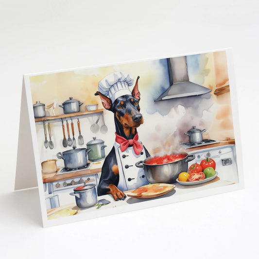 The Dog Chef Greeting Cards  - Size: 5X7 | Pack Of: 8 | Collection name: The dog chef