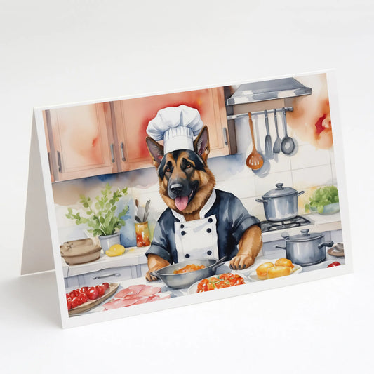 The Dog Chef Greeting Cards  - Size: 5X7 | Pack Of: 8 | Collection name: The dog chef
