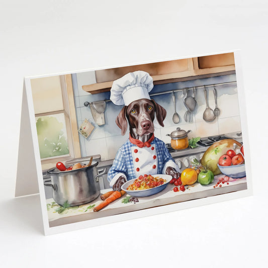 The Dog Chef Greeting Cards  - Size: 5X7 | Pack Of: 8 | Collection name: The dog chef