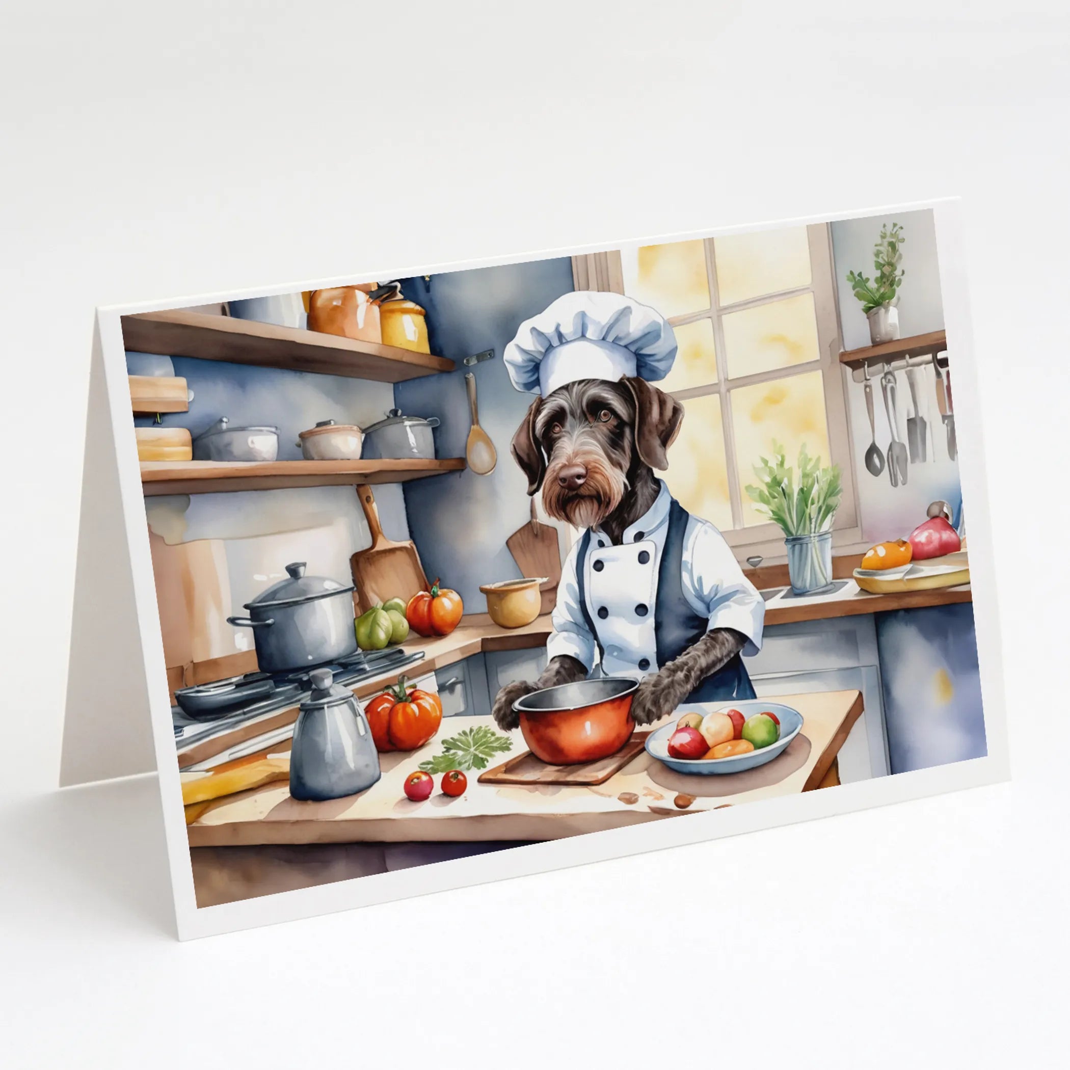 The Dog Chef Greeting Cards  - Size: 5X7 | Pack Of: 8 | Collection name: The dog chef