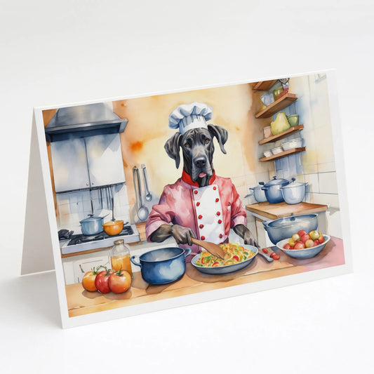 The Dog Chef Greeting Cards  - Size: 5X7 | Pack Of: 8 | Collection name: The dog chef