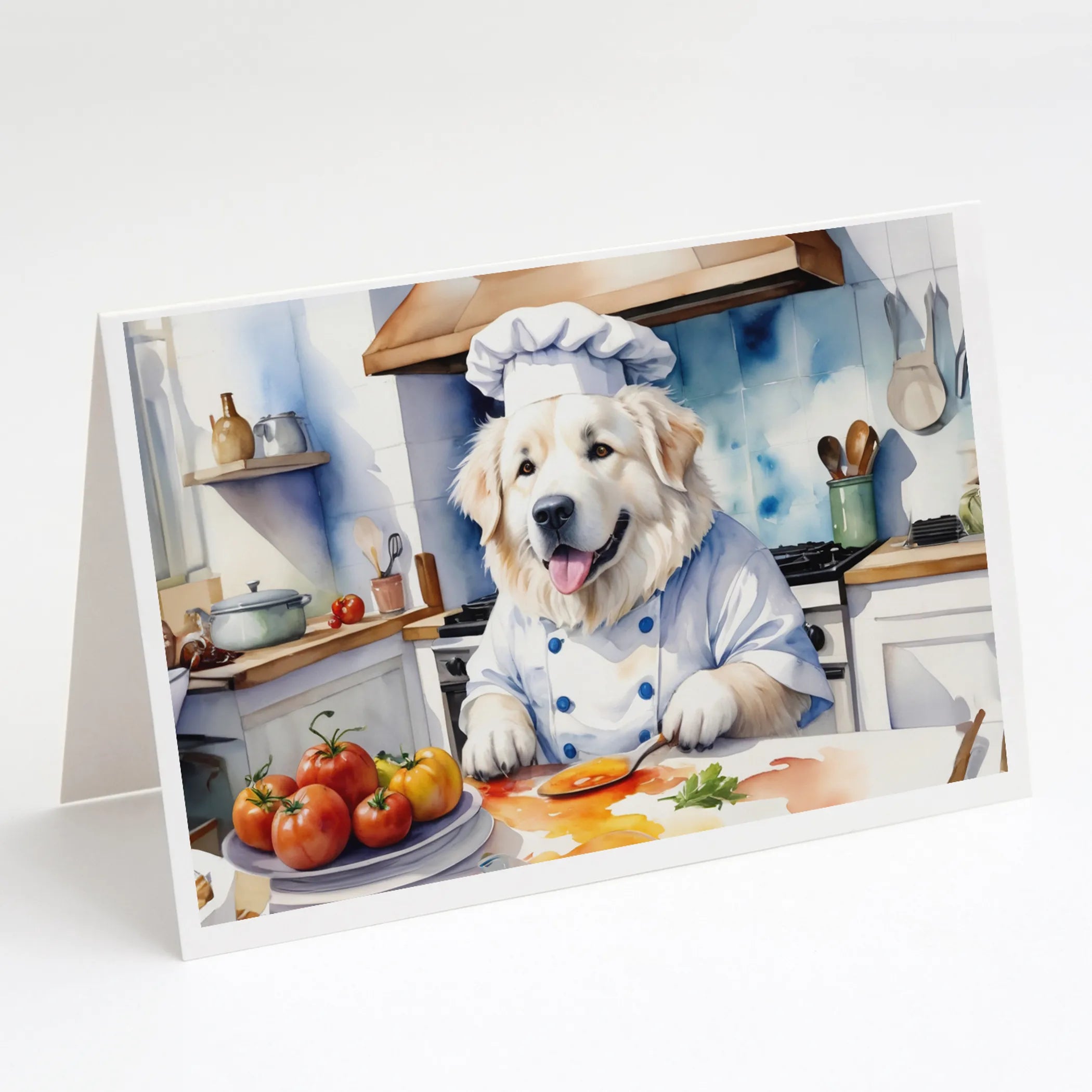 The Dog Chef Greeting Cards  - Size: 5X7 | Pack Of: 8 | Collection name: The dog chef