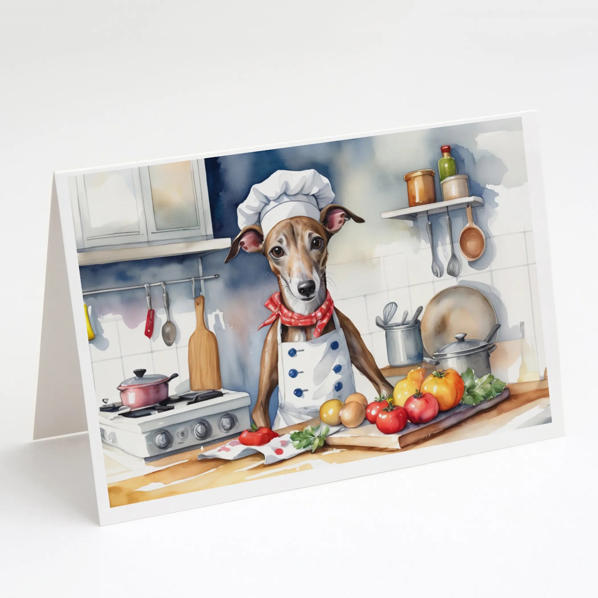The Dog Chef Greeting Cards  - Size: 5X7 | Pack Of: 8 | Collection name: The dog chef