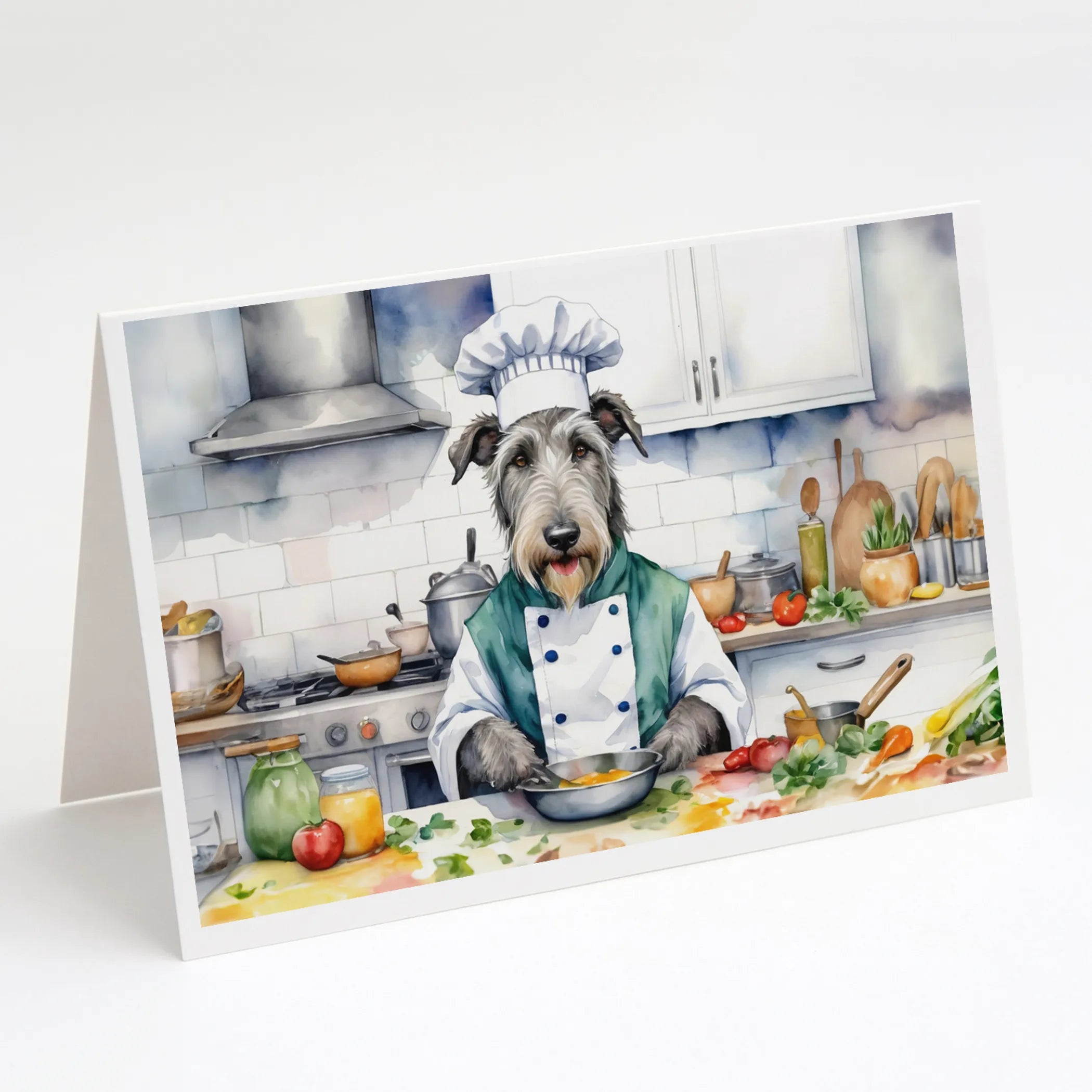 The Dog Chef Greeting Cards  - Size: 5X7 | Pack Of: 8 | Collection name: The dog chef
