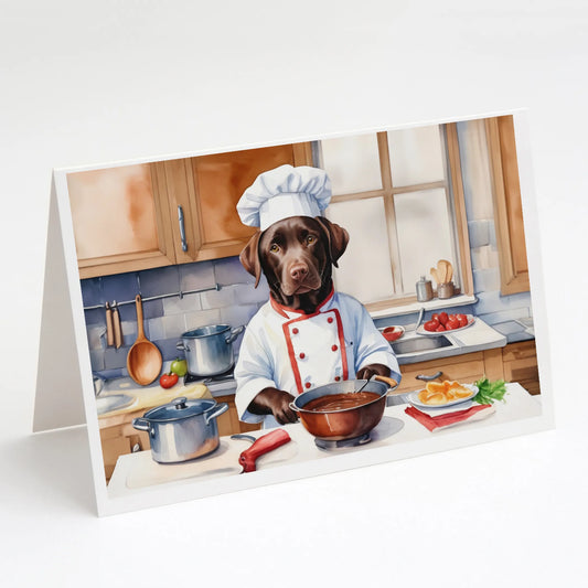 The Dog Chef Greeting Cards  - Size: 5X7 | Pack Of: 8 | Collection name: The dog chef