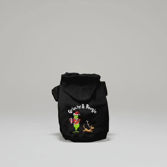 Grinchy and Bougie- Dog Hoodie