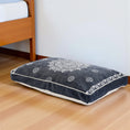 Load image into Gallery viewer, Stonewashed Blue Medallion Pillow Style Pet Bed With Removable Cover
