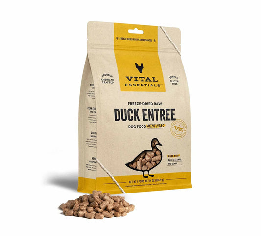 Vital Essentials(R) Freeze-Dried Raw Duck Entree Dog Food Mini Nibs
