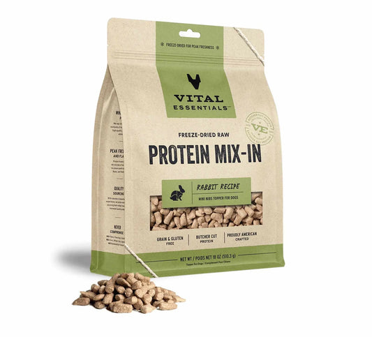 Vital Essentials(R) Freeze-Dried Raw Rabbit Protein Mix-In Meal Topper for Dogs