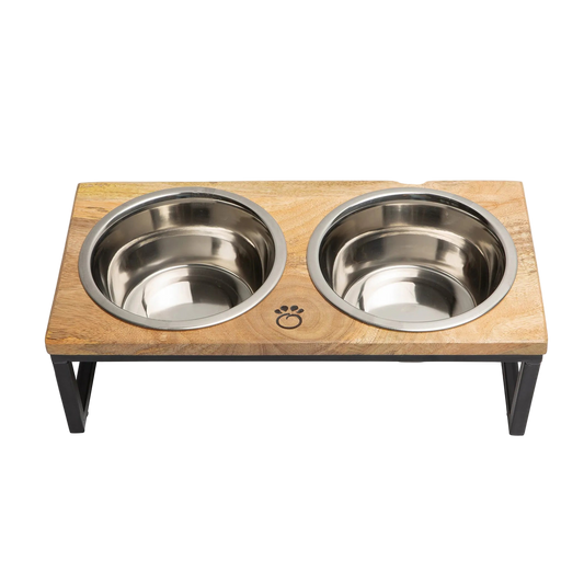 GF Pet Wood & Metal Elevated Feeder